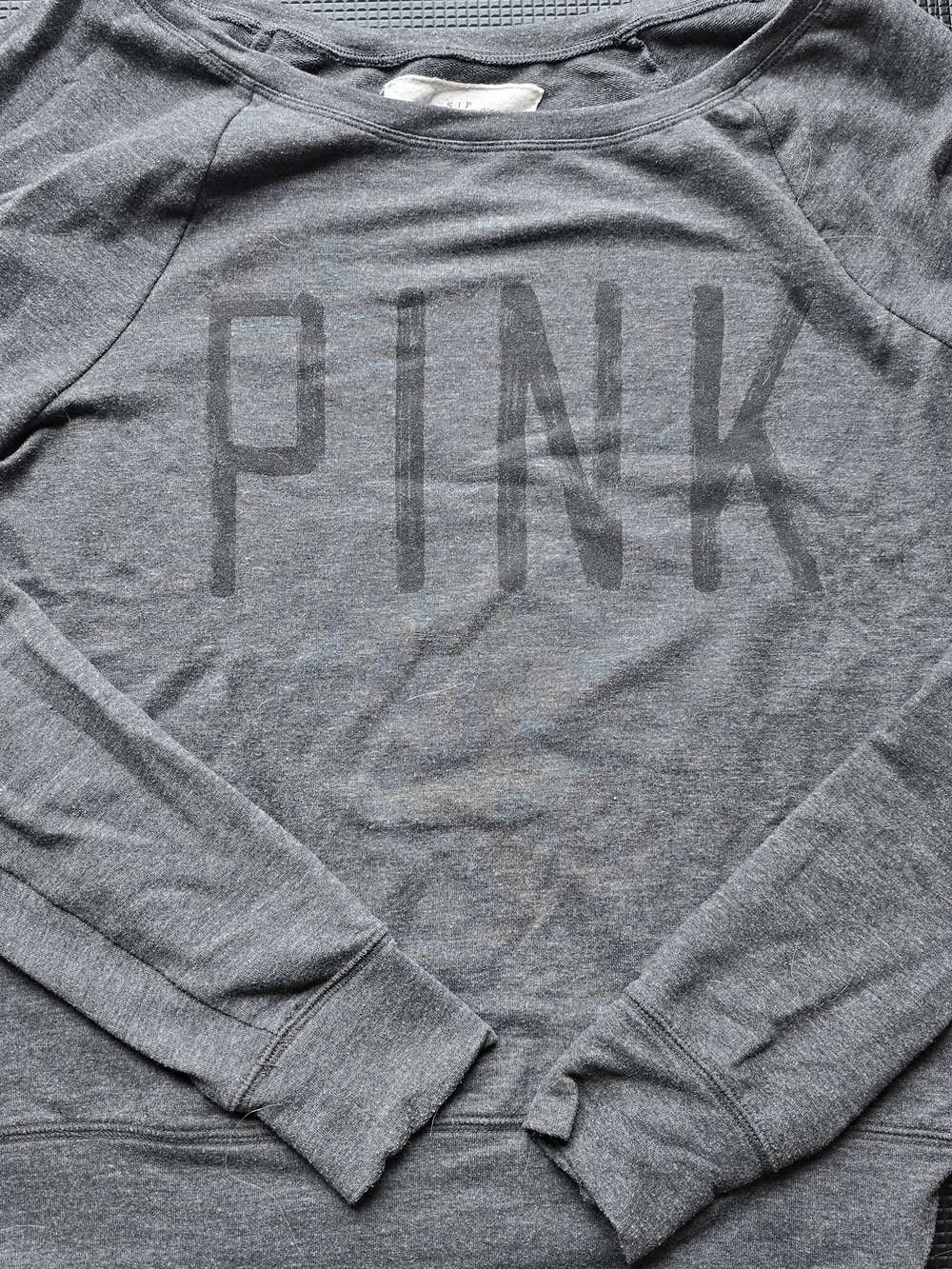 PINK Victoria's Secret Gray Logo Sweatshirt